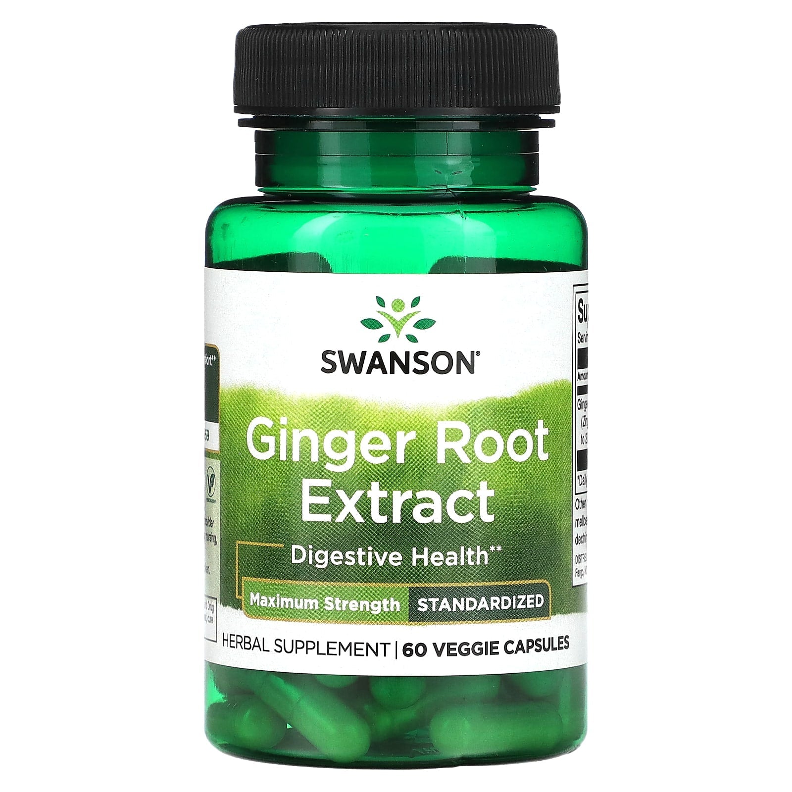Swanson, Ginger Root Extract, 60 Veggie Capsules (200 mg per Capsule) - Image 1