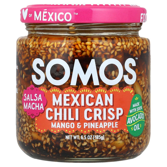 Somos, Salsa Macha, Mexican Chili Crisp, Mango & Pineapple, Medium, 6.5 oz (185 g) - Image 1