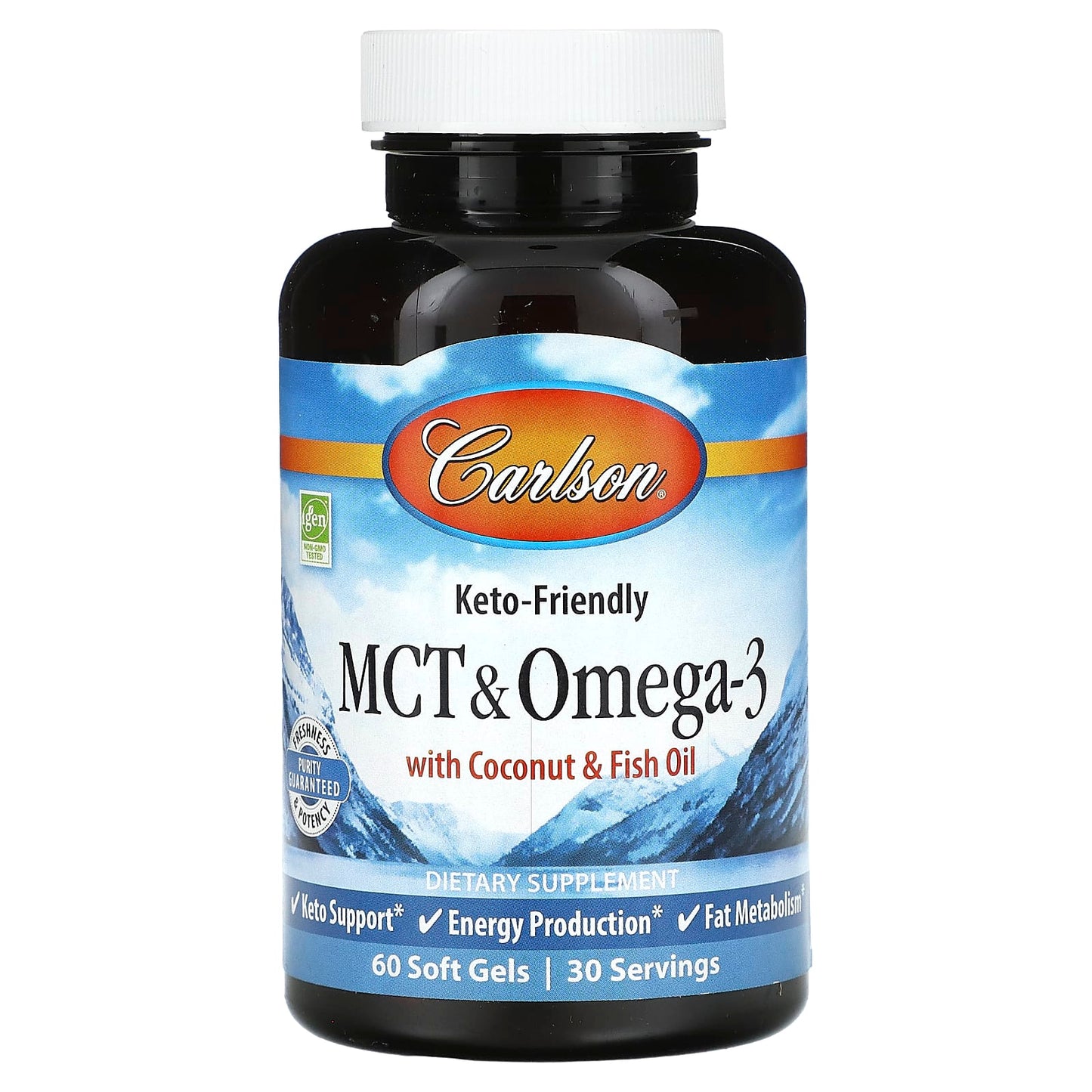 Carlson MCT & Omega-3 Soft Gels with Coconut & Fish Oil - Image 1