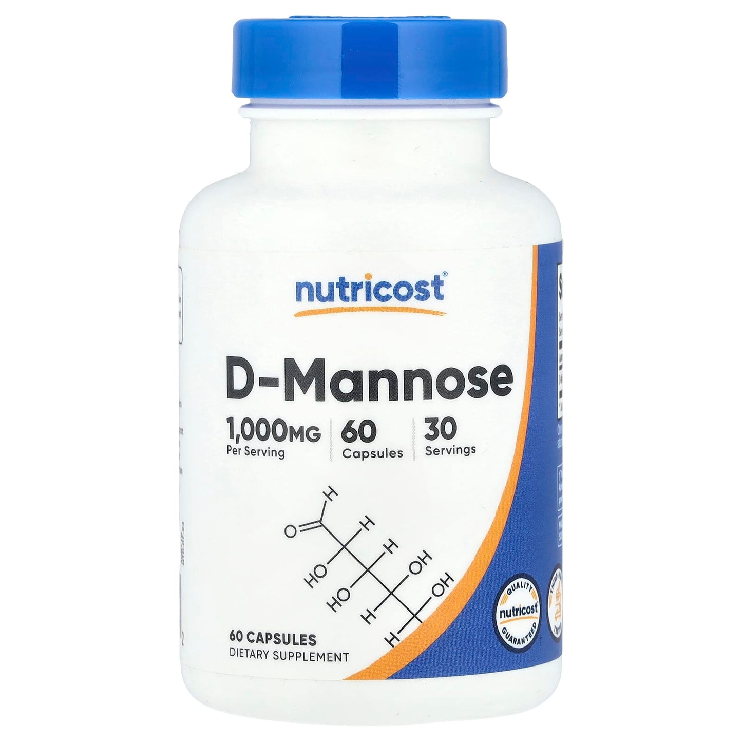 Nutricost, D-Mannose, 60 Capsules (500 mg per Capsule) - Image 1