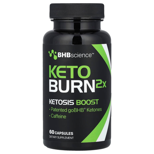Real Ketones, BHBscience™, Keto Burn2X, 60 Capsules - Image 1