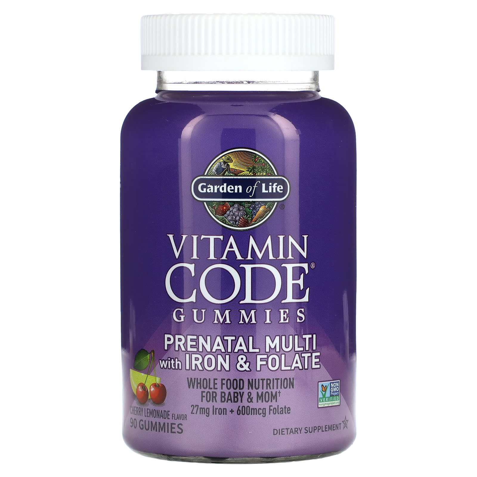 Prenatal Gummies with Iron & Folate | Garden of Life | Whole Food Nutrition - Image 1