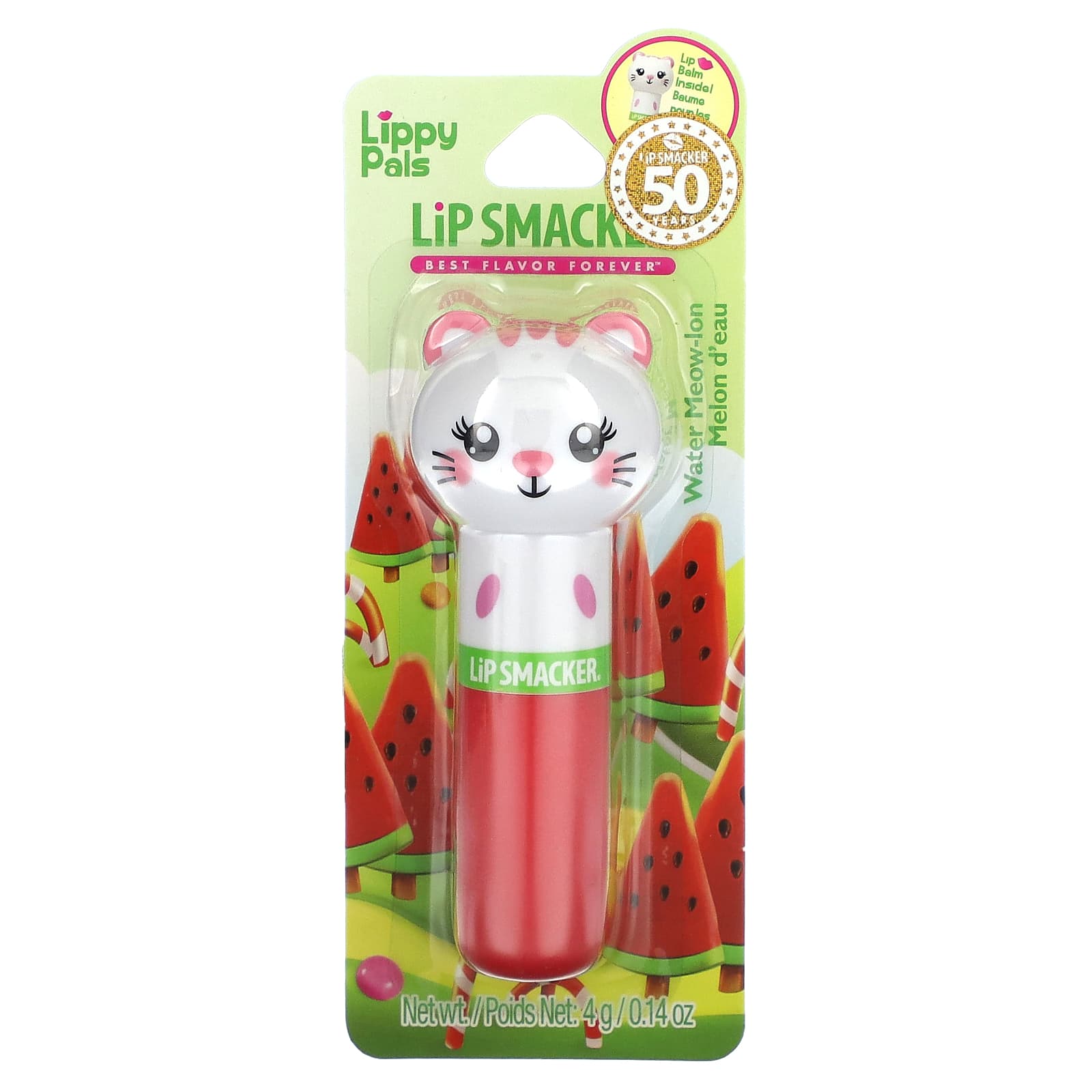 Lip Smacker, Lippy Pals Balm, Kitty, Water Meow-lon, 0.14 oz (4 g) - Image 2