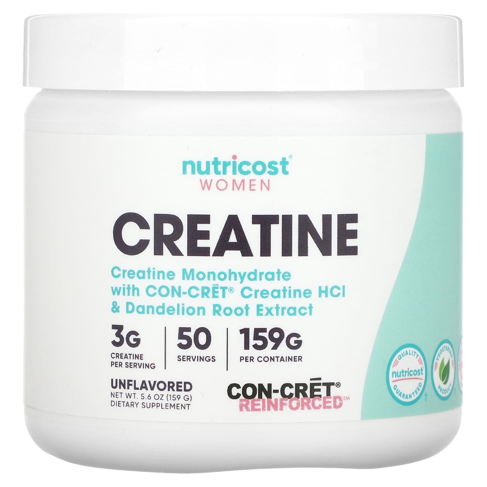 Nutricost, Women, Creatine, Unflavored, 5.6 oz (159 g) - Image 1