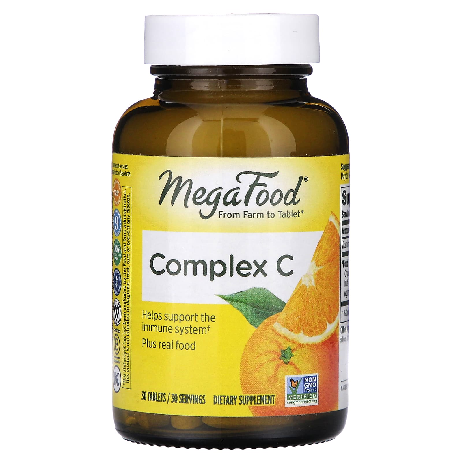 MegaFood, Complex C, 30 Tablets - Image 1