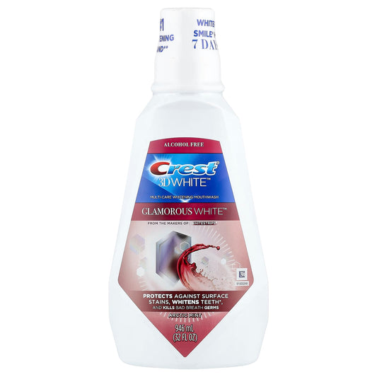 Crest 3D White Whitening Mouthwash | Whitens Teeth & Kills Bad Breath - Image 1