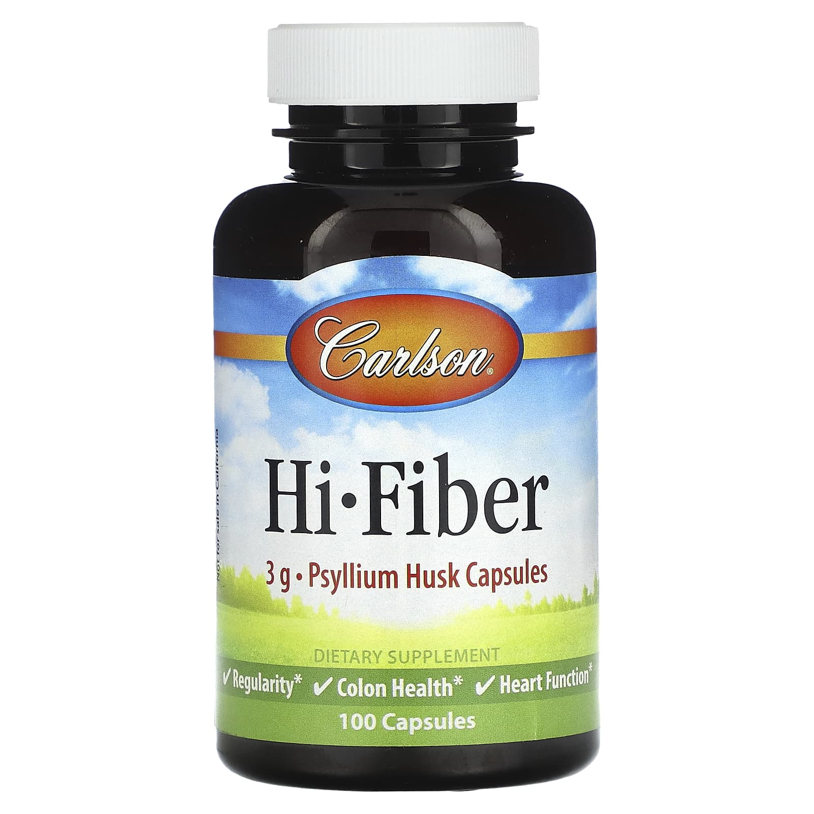Carlson Hi-Fiber Psyllium Husk Capsules for Regularity & Heart Health - Image 1