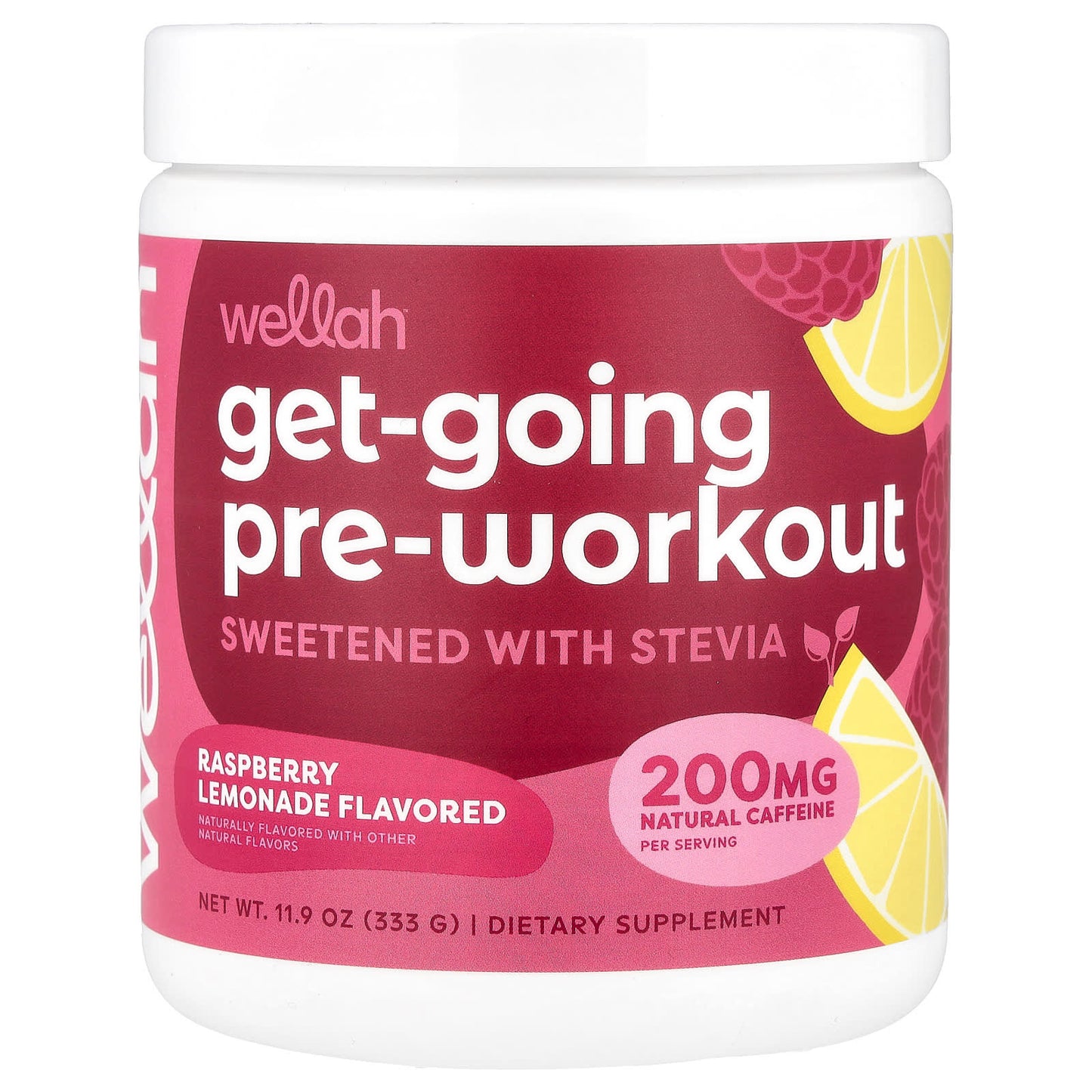 Wellah, Get-Going Pre-Workout, Raspberry Lemonade, 11.9 oz (333 g) - Image 1