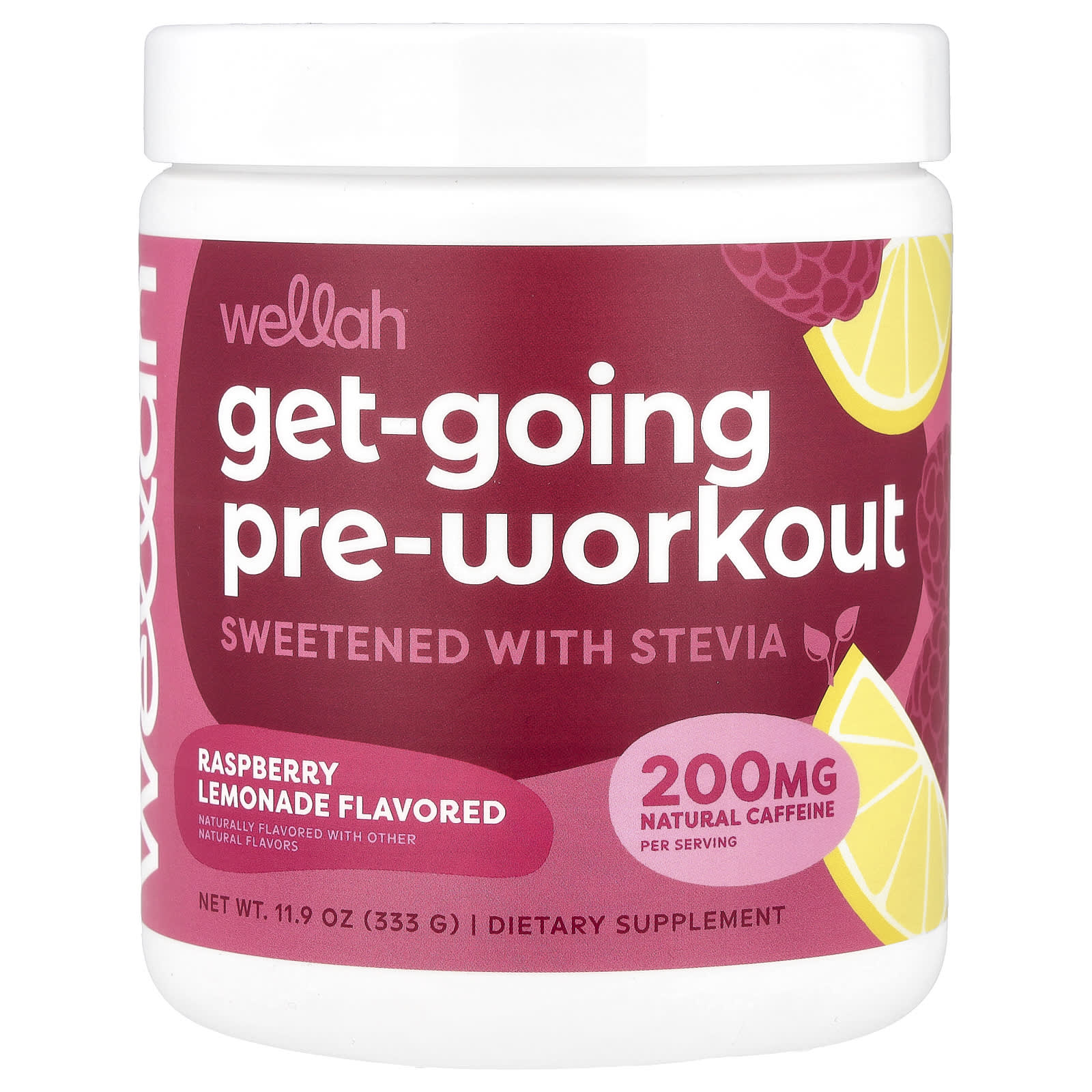 Wellah, Get-Going Pre-Workout, Raspberry Lemonade, 11.9 oz (333 g) - Image 1