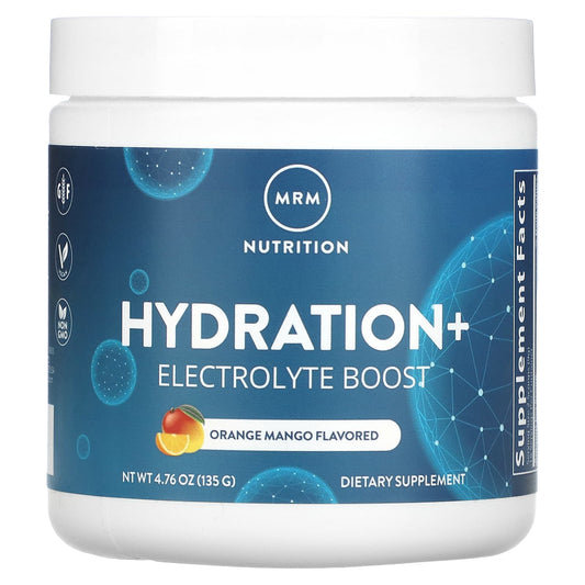 MRM Nutrition, Hydration+ Electrolyte Boost, Orange Mango, 4.67 oz (135 g) - Image 1