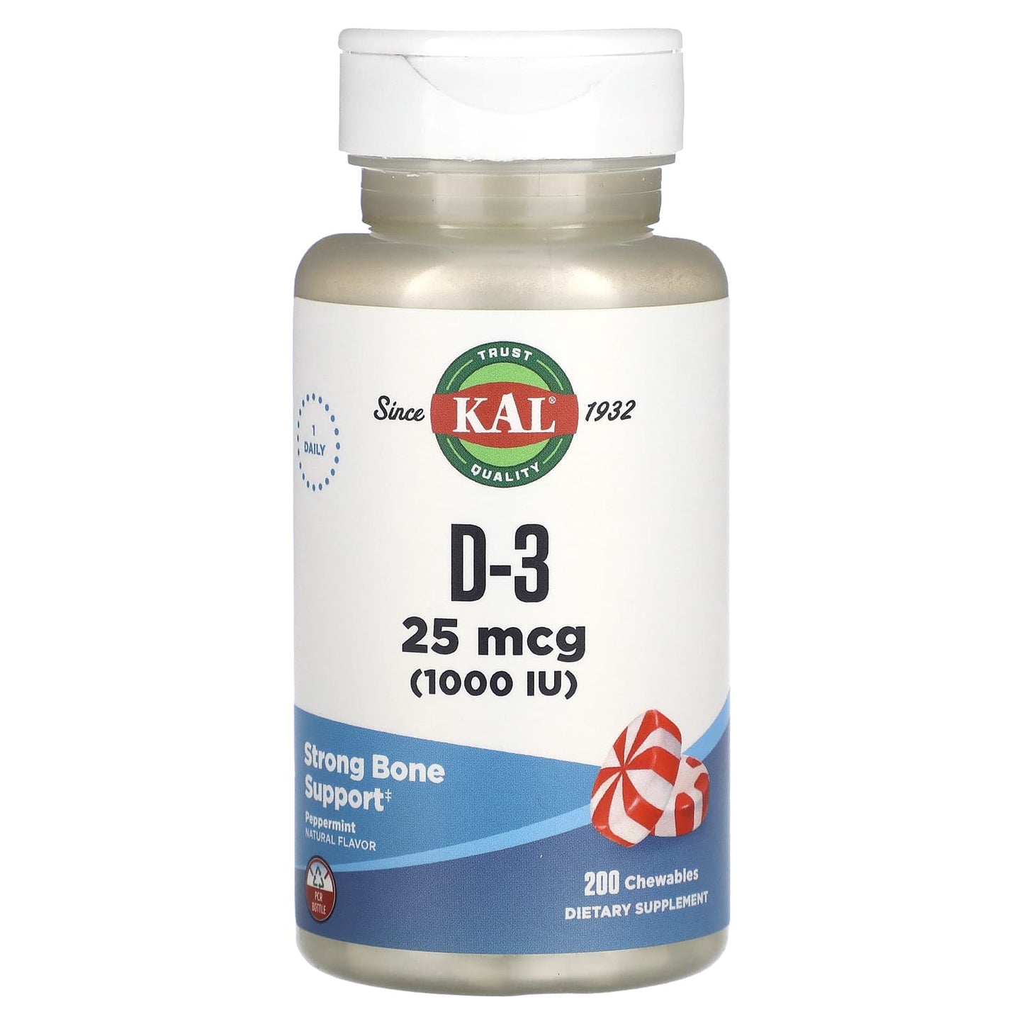 Boost Your Bone Health with KAL D-3 Peppermint Chewables - Image 1