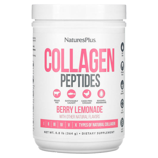 NaturesPlus, Collagen Peptides, Berry Lemonade, 0.8 lbs (364 g) - Image 1
