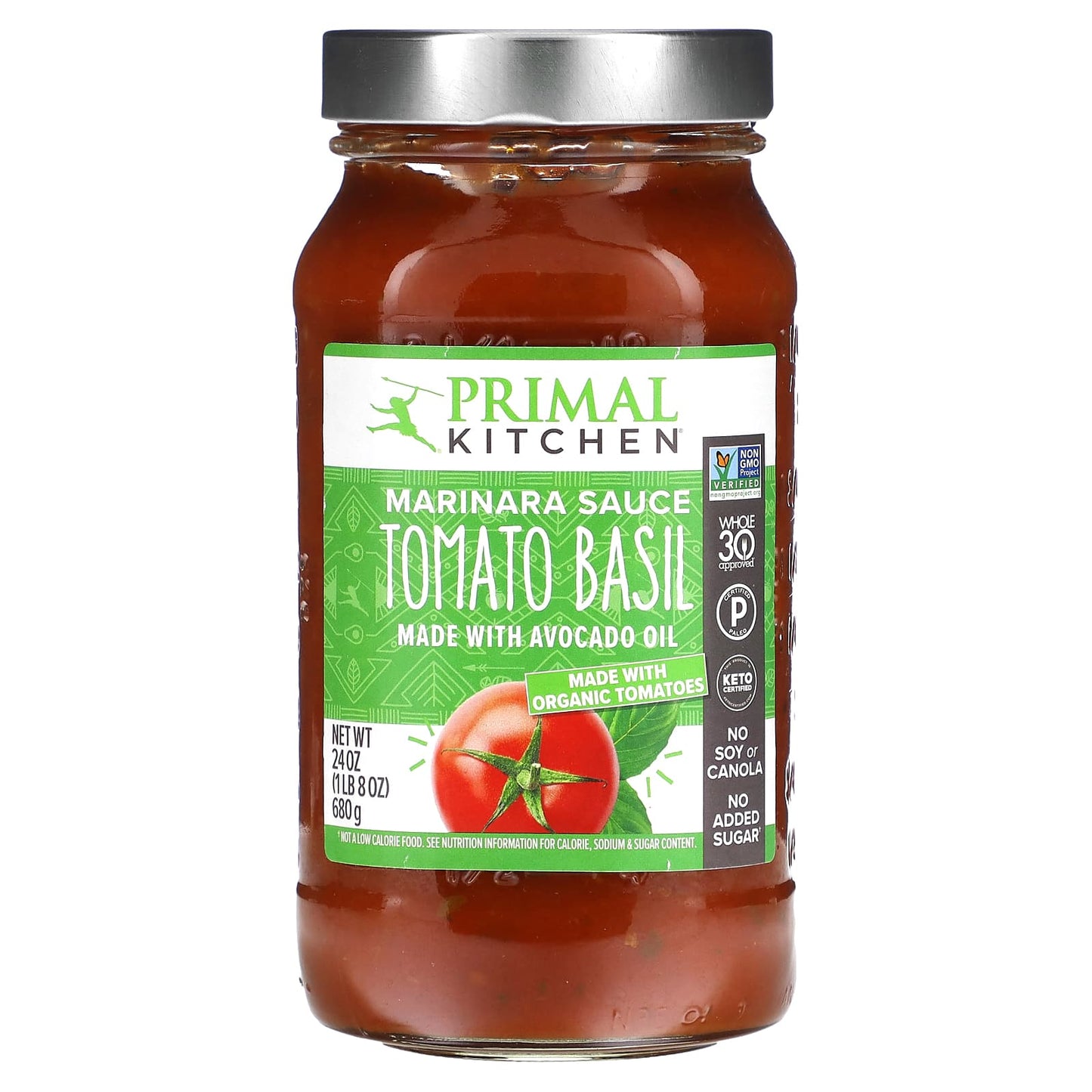 Primal Kitchen, Marinara Sauce Tomato Basil, 24 oz (680 g) - Image 1
