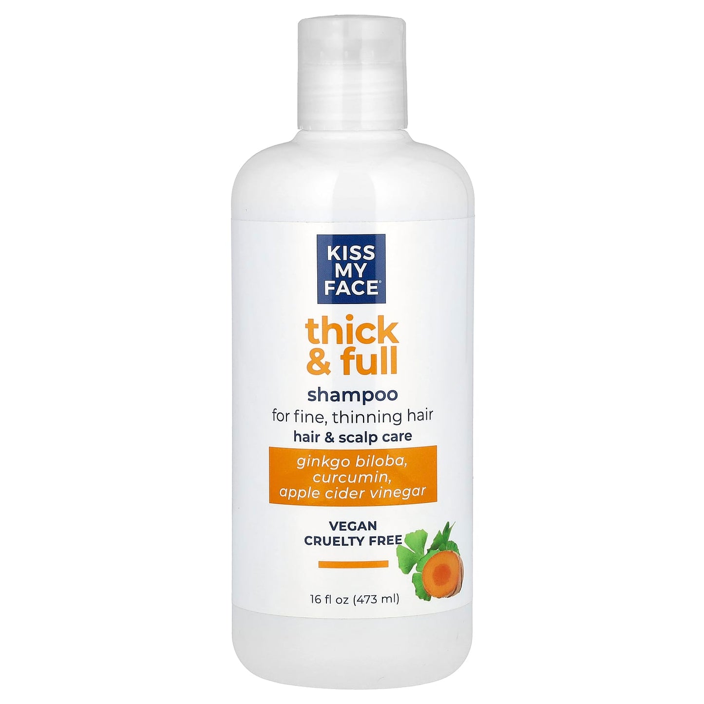 Kiss My Face, Thick & Full Shampoo, For Fine, Thinning Hair, 16 fl oz (473 ml) - Image 1