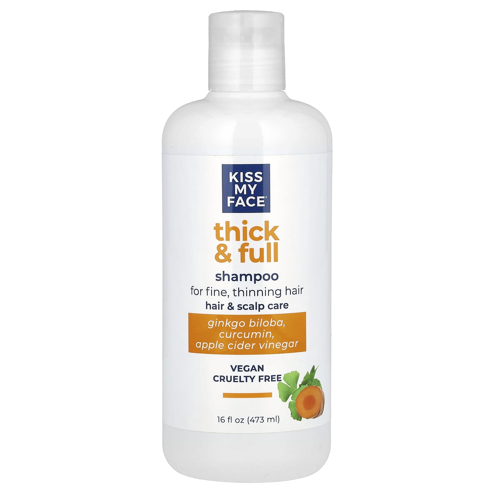 Kiss My Face, Thick & Full Shampoo, For Fine, Thinning Hair, 16 fl oz (473 ml) - Image 1