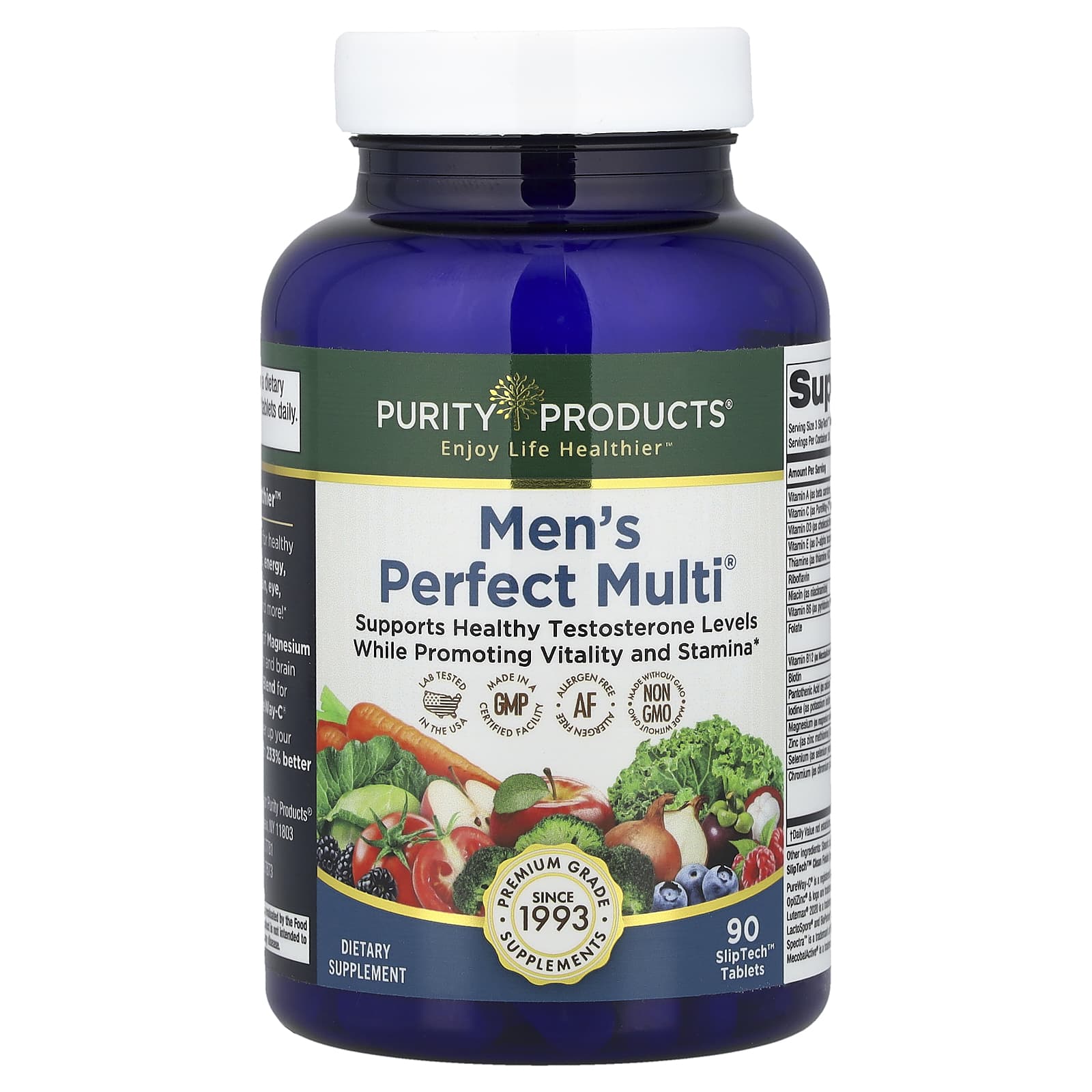 Purity Products, Men's Perfect Multi®, 90 SlipTech™ Tablets - Image 1
