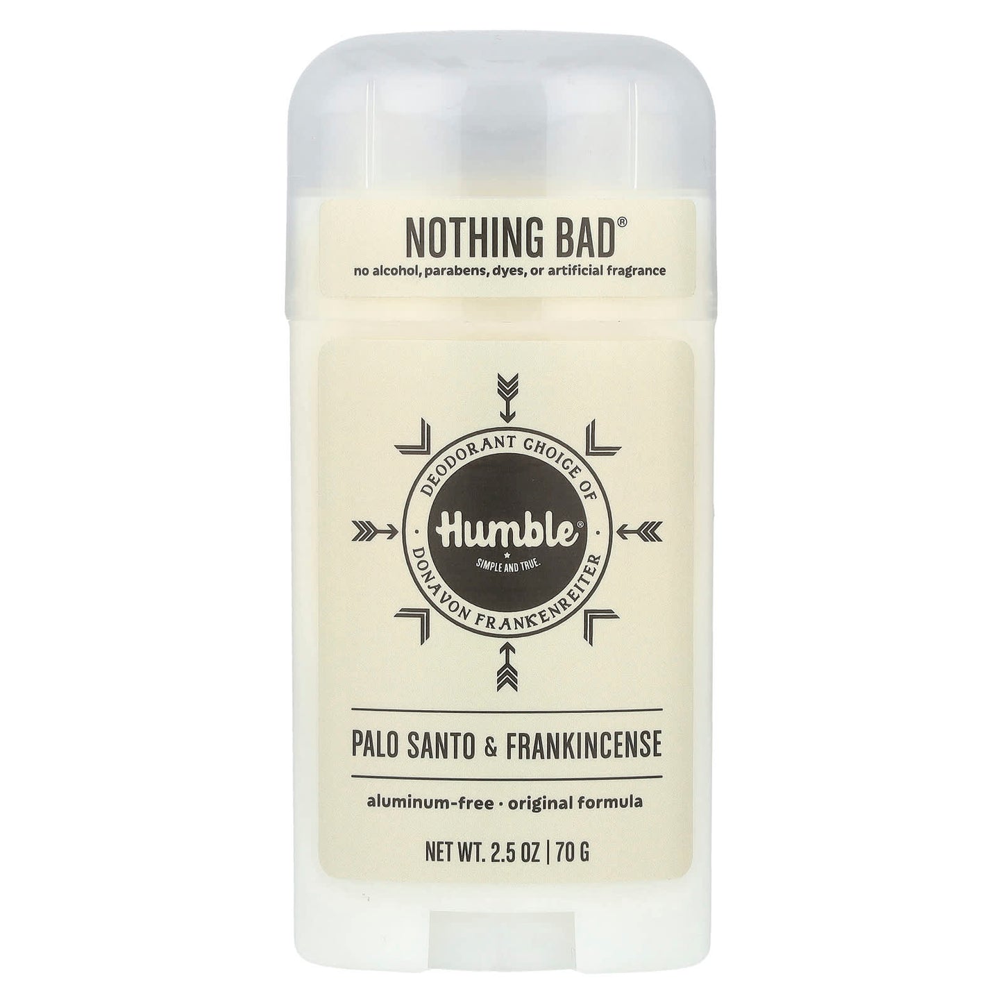 Natural Aluminum-Free Deodorant with Palo Santo & Frankincense - Humble Brands - Image 1