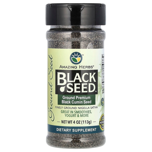 Premium Ground Black Cumin Seed by Amazing Herbs - Non-GMO, Vegan - Image 1