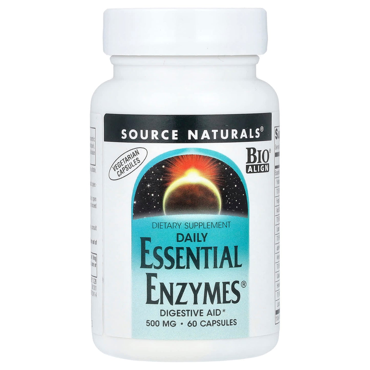 Source Naturals, Daily Essential Enzymes®, 500 mg, 60 Vegetarian Capsules - Image 1