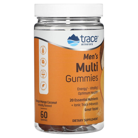 Trace, Men's Multi Gummies, Orange Mango Coconut, 60 Gummies - Image 1
