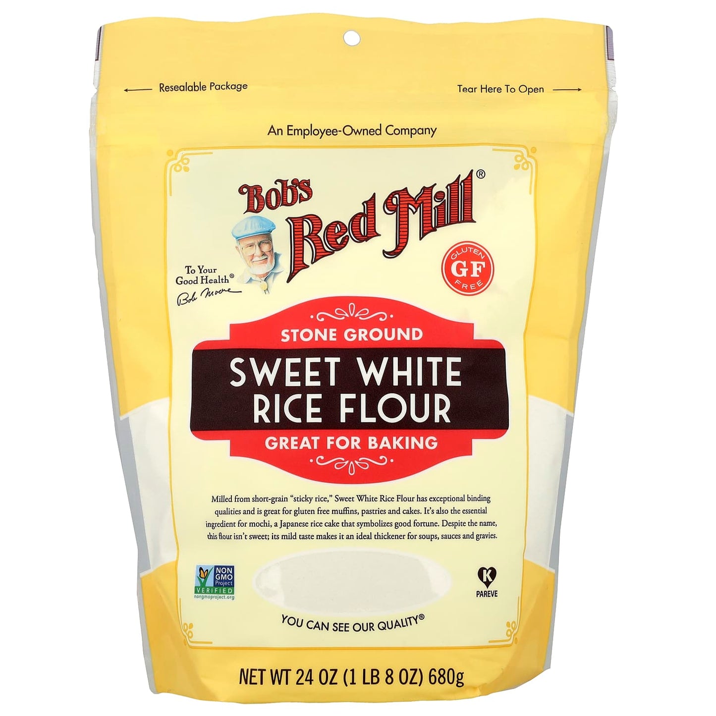 Bob's Red Mill Gluten-Free Sweet White Rice Flour 24 oz - Image 1