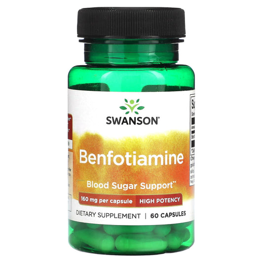 Swanson, Benfotiamine, High Potency, 160 mg, 60 Capsules - Image 1