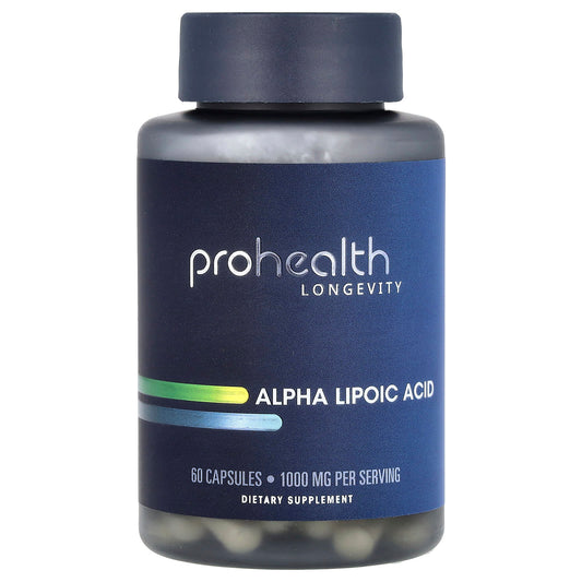 ProHealth Longevity, Alpha Lipoic Acid, 60 Capsules (500 mg per Capsule) - Image 1