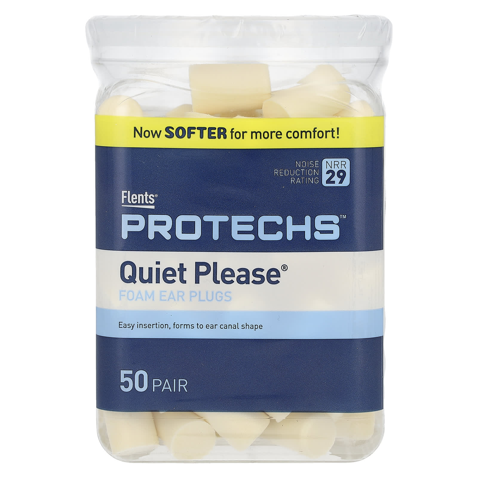Comfortable Noise Reduction Ear Plugs by Flents - 50 Pair - Image 1