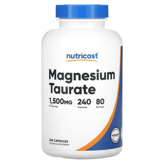 Nutricost, Magnesium Taurate, 240 Capsules (500 mg per Capsule) - Image 1