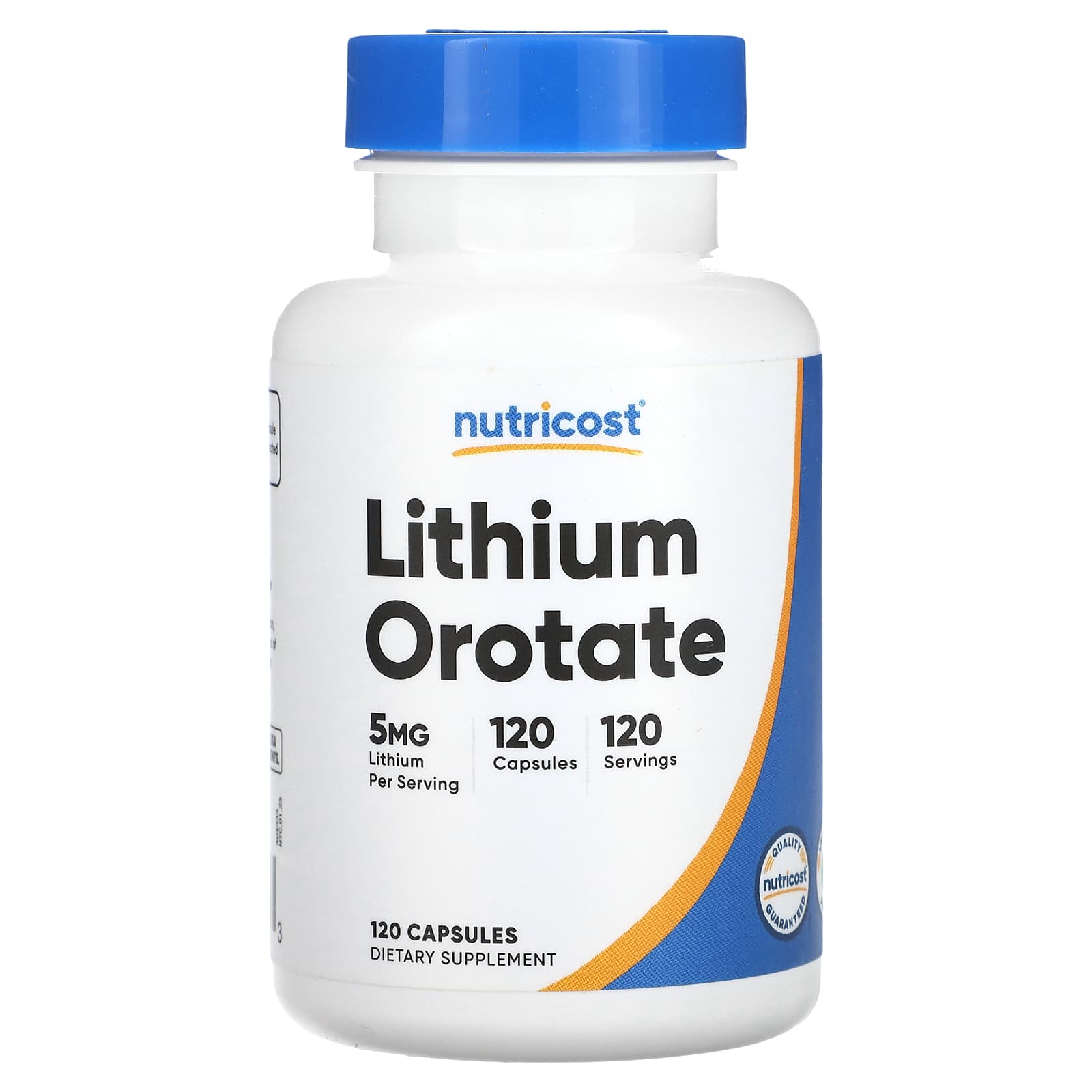 Nutricost, Lithium Orotate, 5 mg, 120 Capsules - Image 1