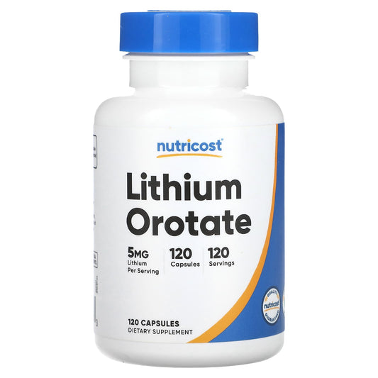 Nutricost, Lithium Orotate, 5 mg, 120 Capsules - Image 1