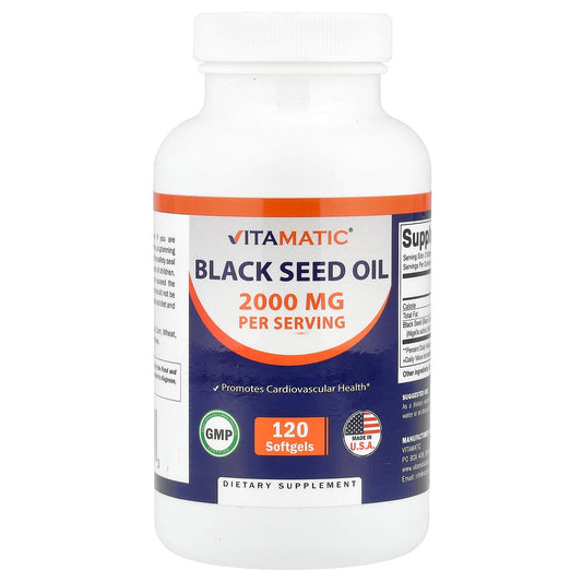 Vitamatic, Black Seed Oil, 120 Softgels (1,000 mg per Softgel) - Image 1