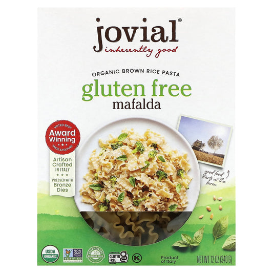 Organic Brown Rice Mafalda Pasta, Artisan Crafted in Italy, 12 oz - Image 1