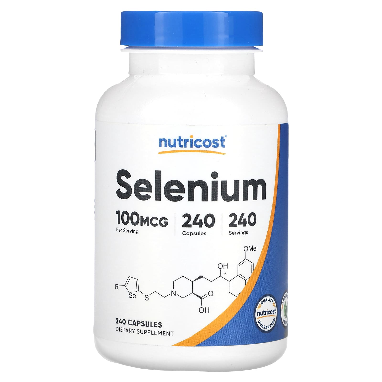 Nutricost, Selenium, 100 mcg, 240 Capsules - Image 1