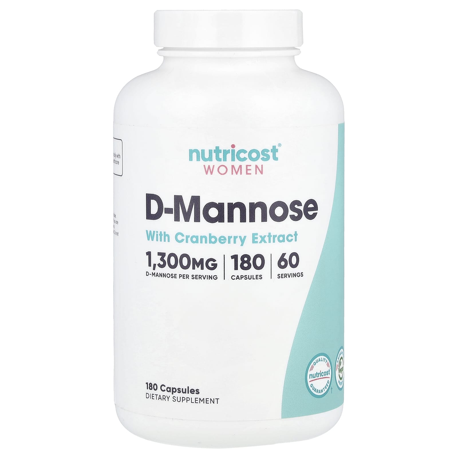 Nutricost, Women, D-Mannose with Cranberry Extract, 180 Capsules