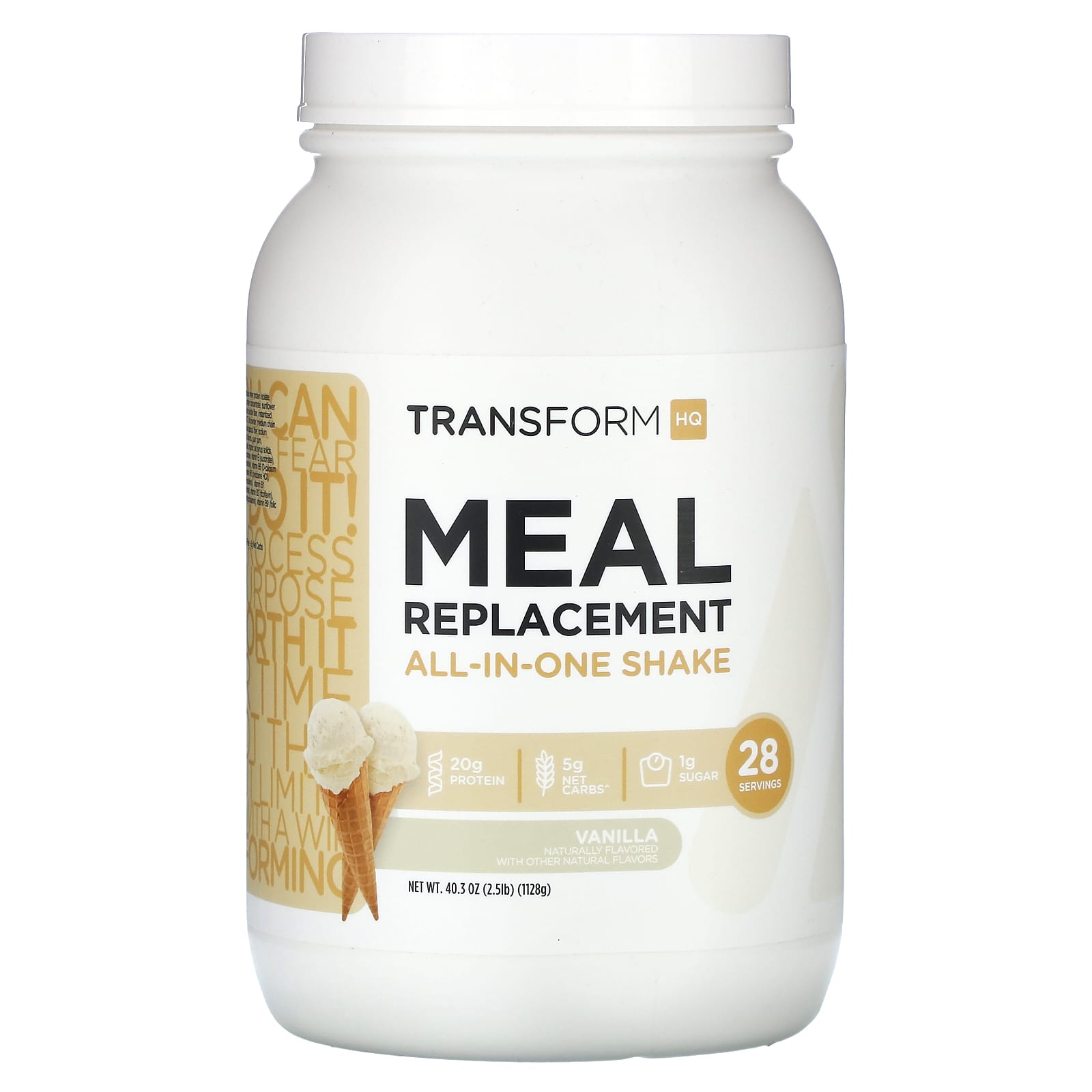 TransformHQ, Meal Replacement, All-in-One Shake, Vanilla, 2.5 lb 40.3 (1128 g) - Image 1