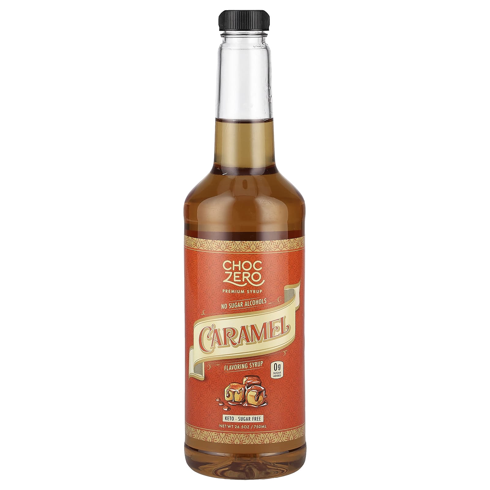 Sugar-Free Caramel Syrup by ChocZero, 26.5 oz - Keto & Low Carb - Image 1
