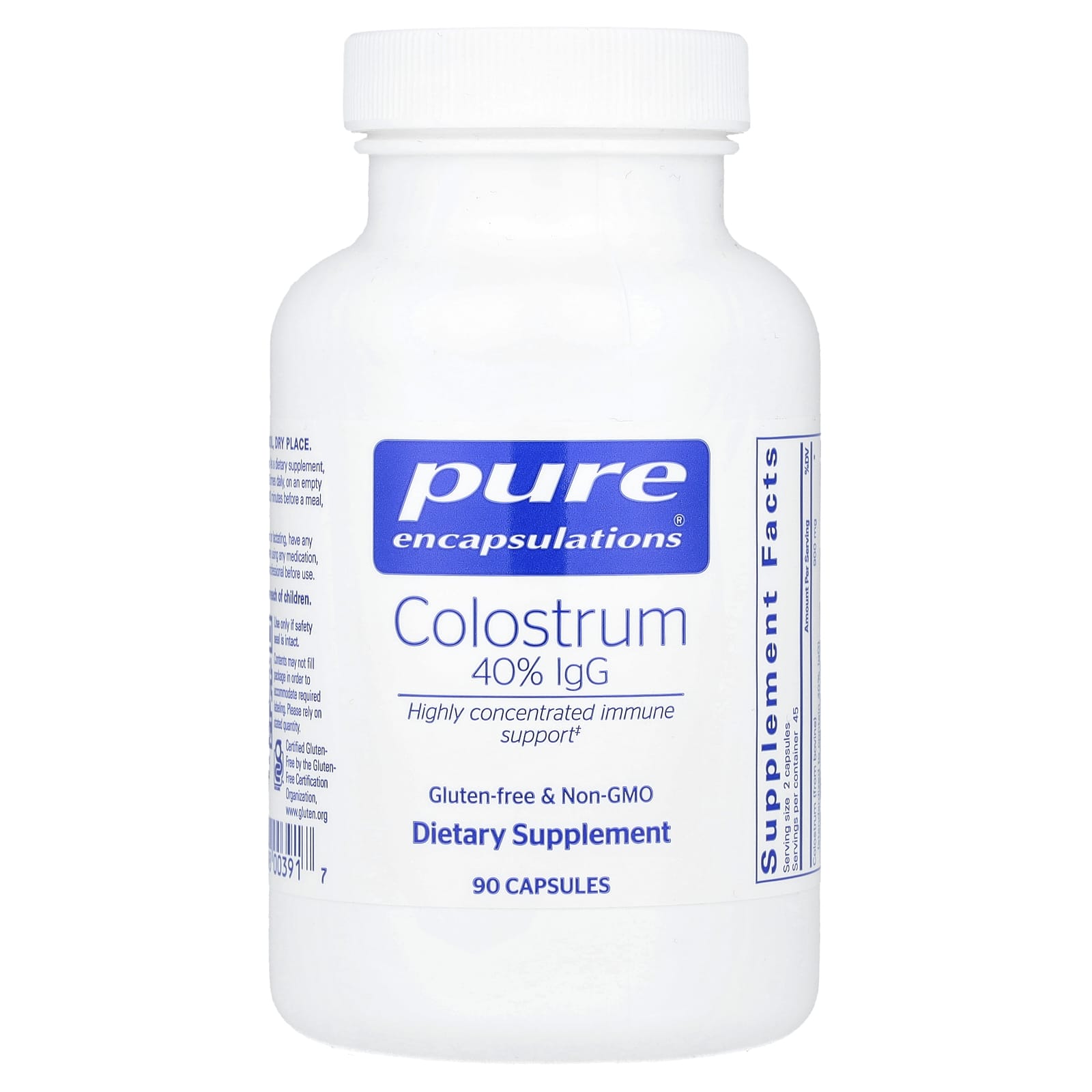 Pure Encapsulations, Colostrum, 90 Capsules (450 mg per Capsule) - Image 1
