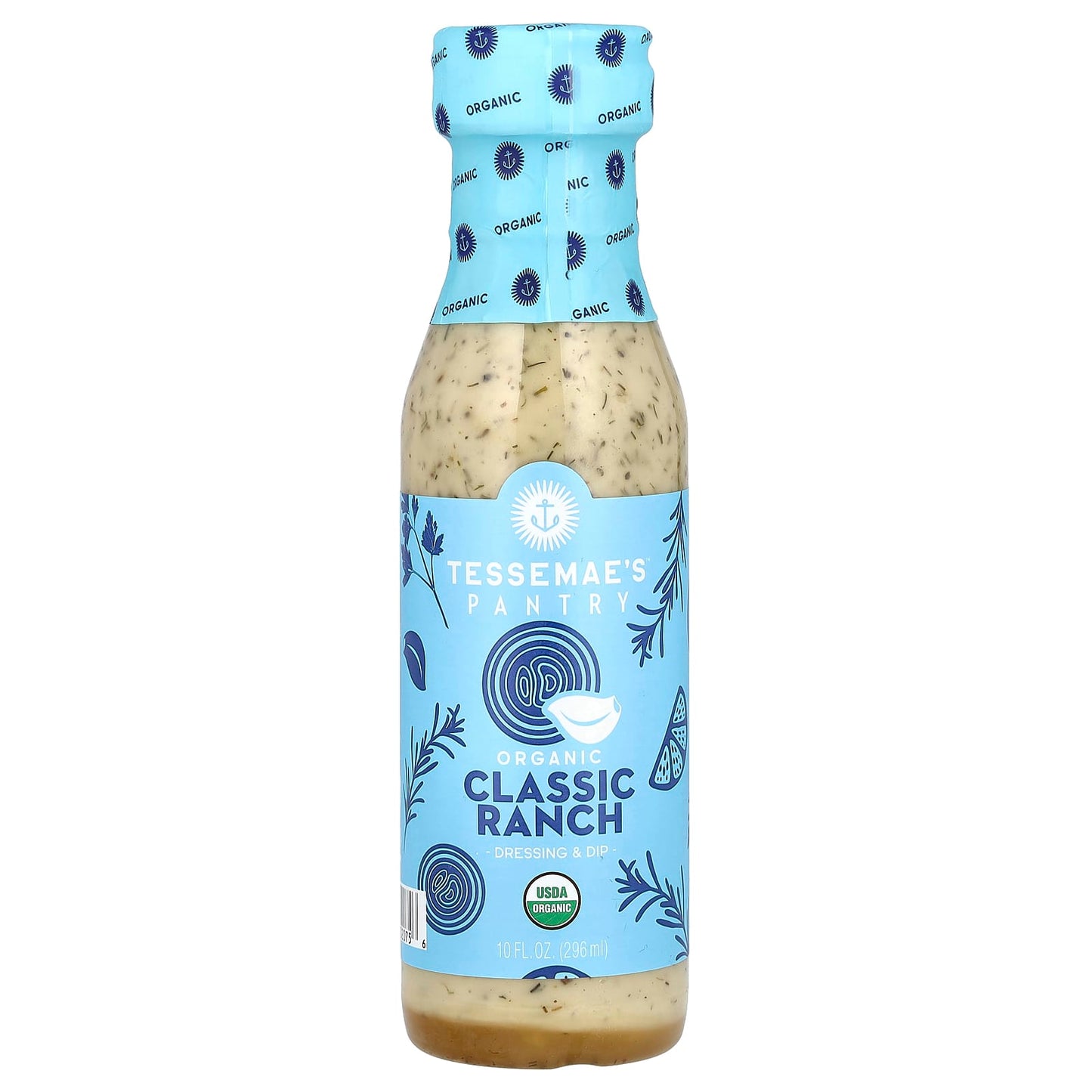 Tessemae's, Pantry, Organic Dressing & Dip, Classic Ranch, 10 fl oz (296 ml) - Image 1