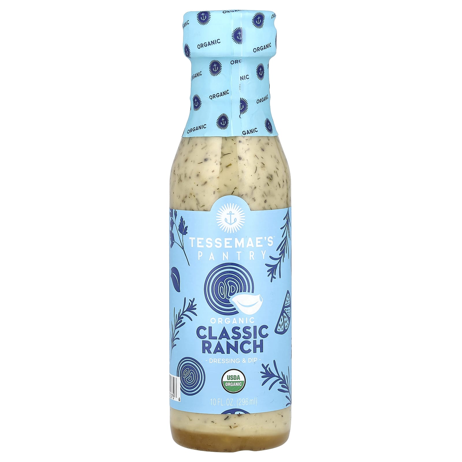 Tessemae's, Pantry, Organic Dressing & Dip, Classic Ranch, 10 fl oz (296 ml) - Image 1