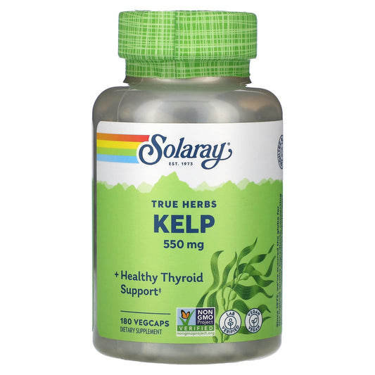 Solaray, True Herbs, Kelp, 550 mg, 180 VegCaps - Image 1