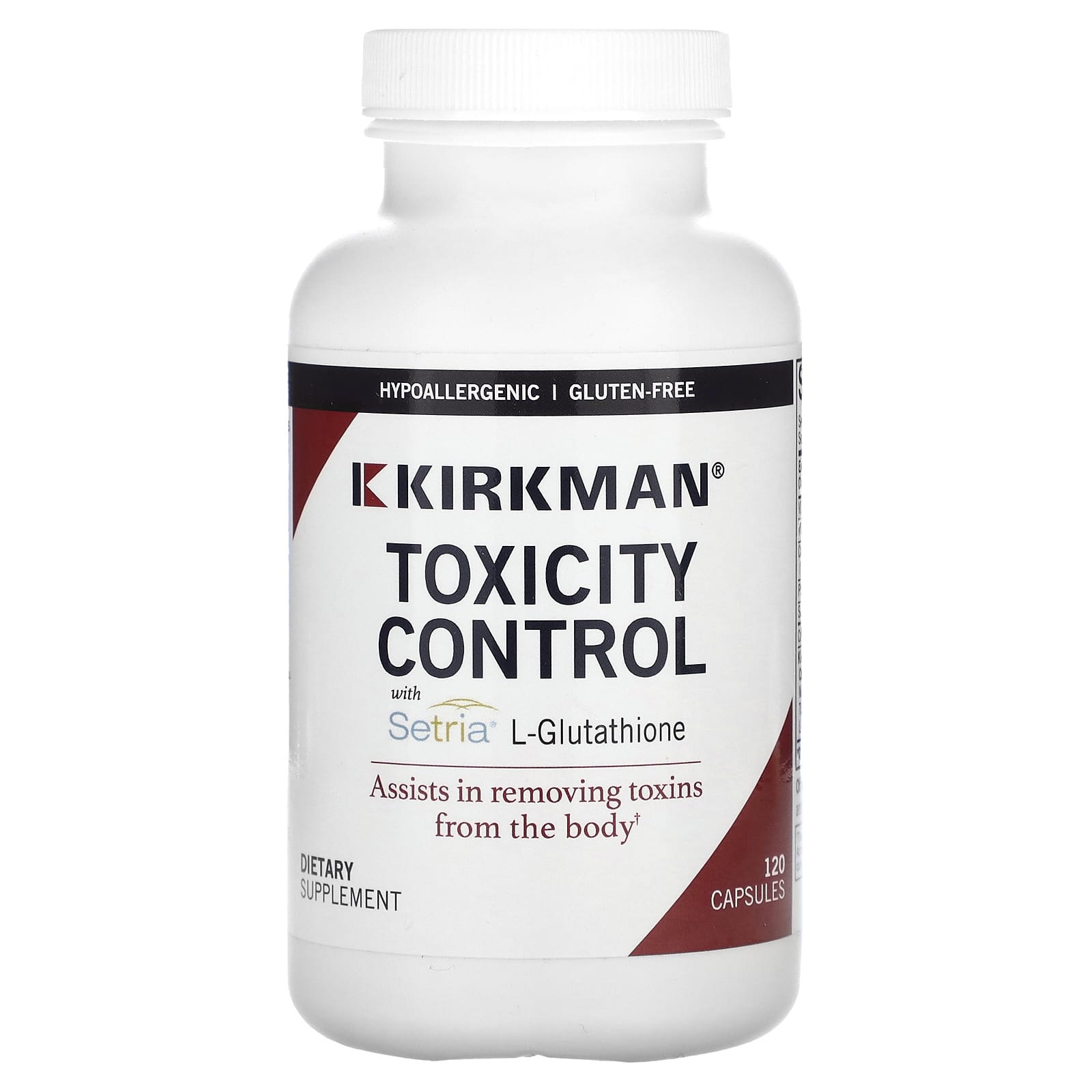 Kirkman Labs, Toxicity Control with Setria L-Glutathione, 120 Capsules - Image 1