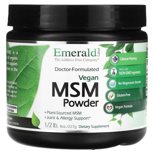 Vegan MSM Powder 8 oz - Joint & Allergy Support by Emerald Laboratories - Image 1