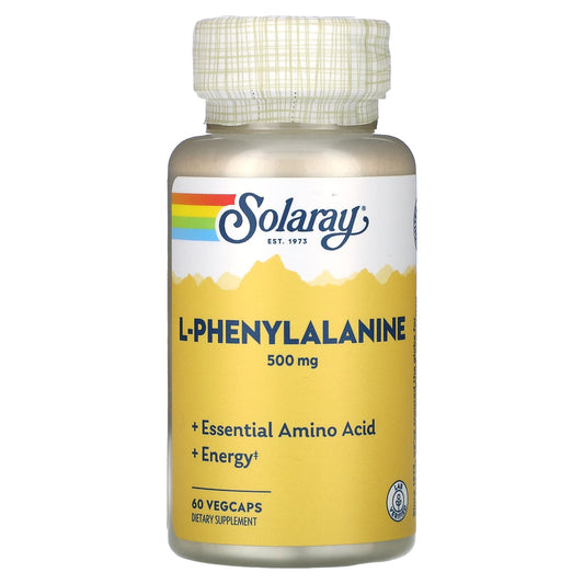 Solaray, L-Phenylalanine, 500 mg, 60 VegCaps - Image 1