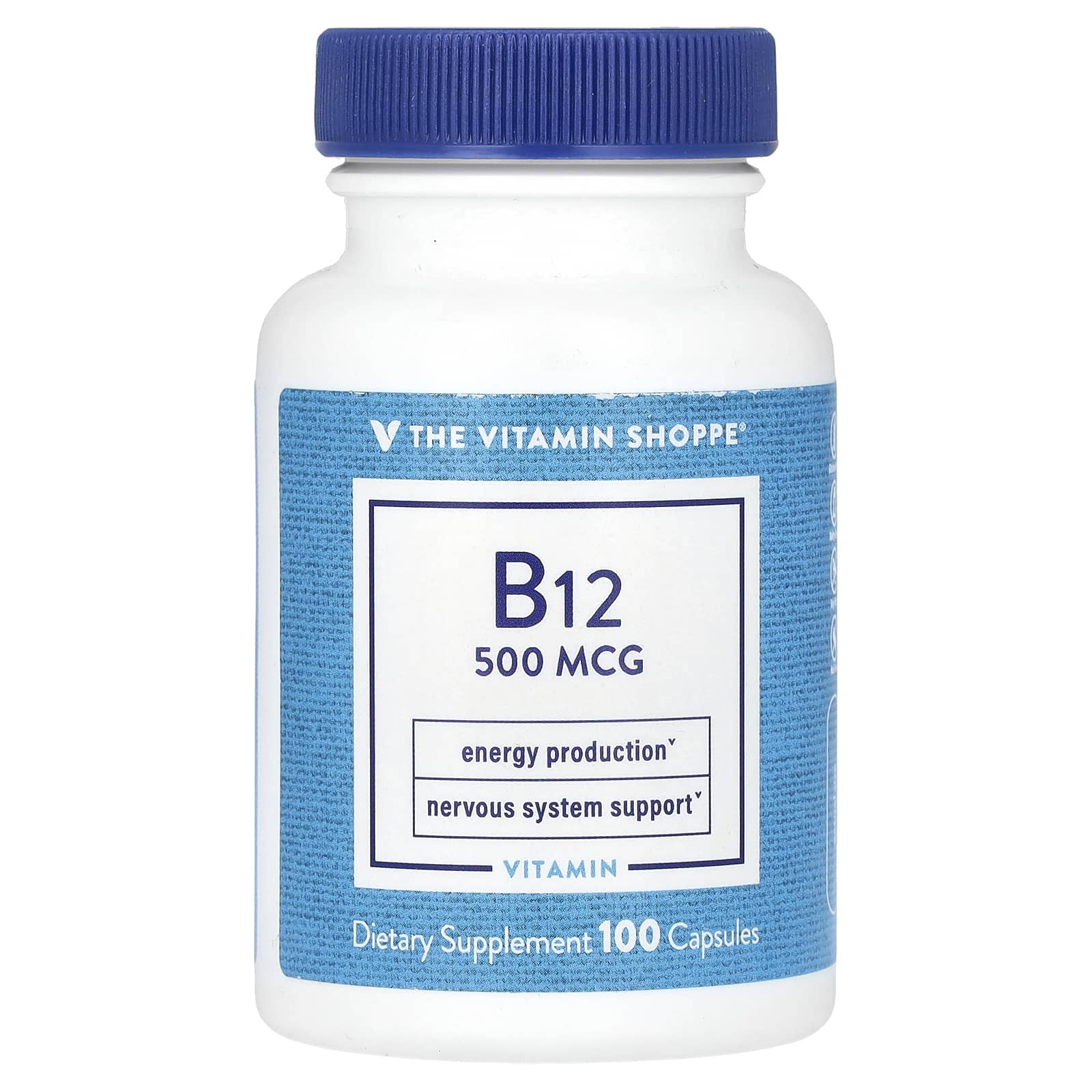The Vitamin Shoppe, B12, 500 mcg, 100 Capsules - Image 1