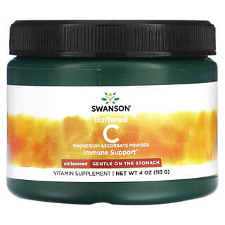 Swanson Buffered Magnesium Ascorbate Vitamin C Powder, Unflavored, 4 oz