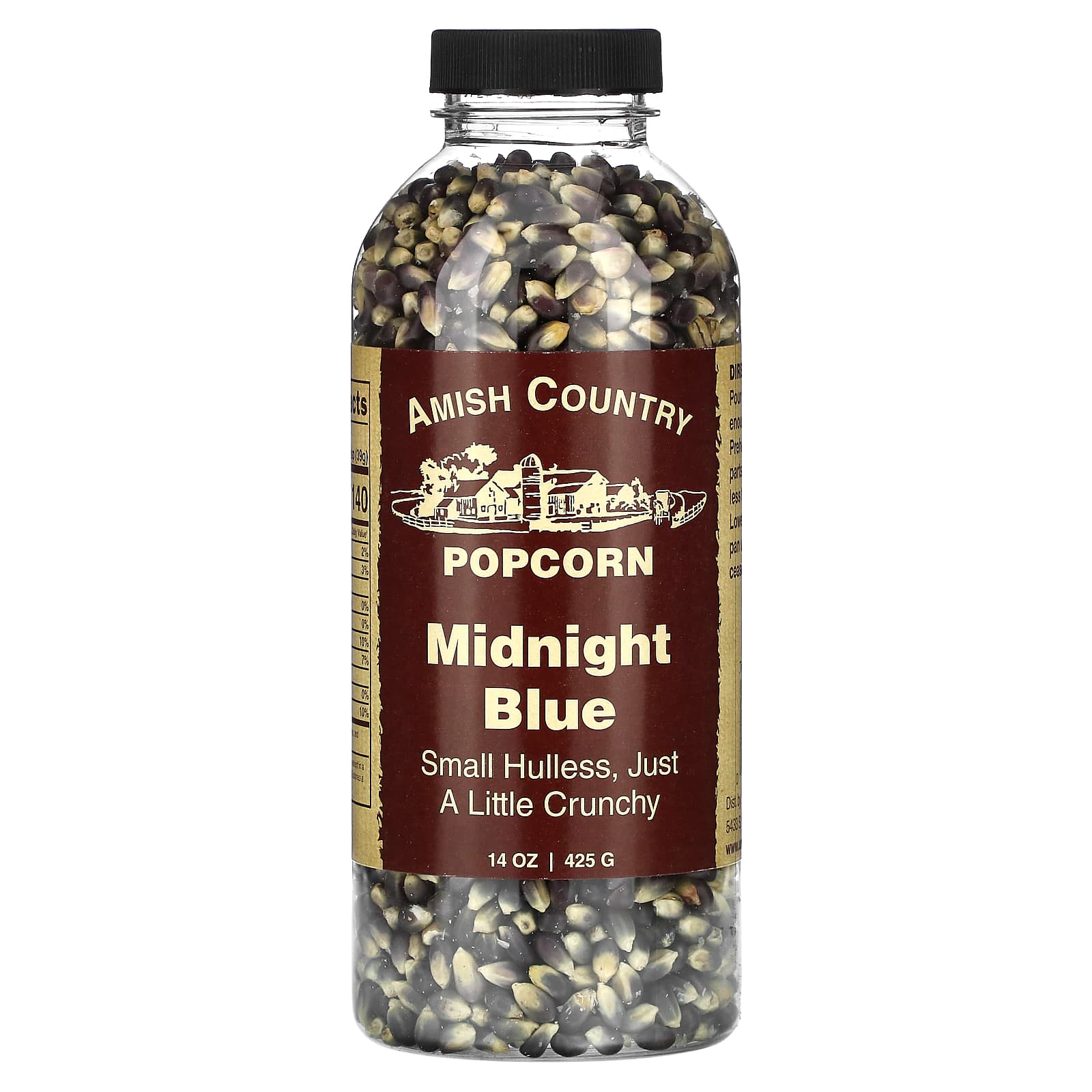 Midnight Blue Amish Country Popcorn, Non-GMO & Kosher, 14 oz (425 g) - Image 1