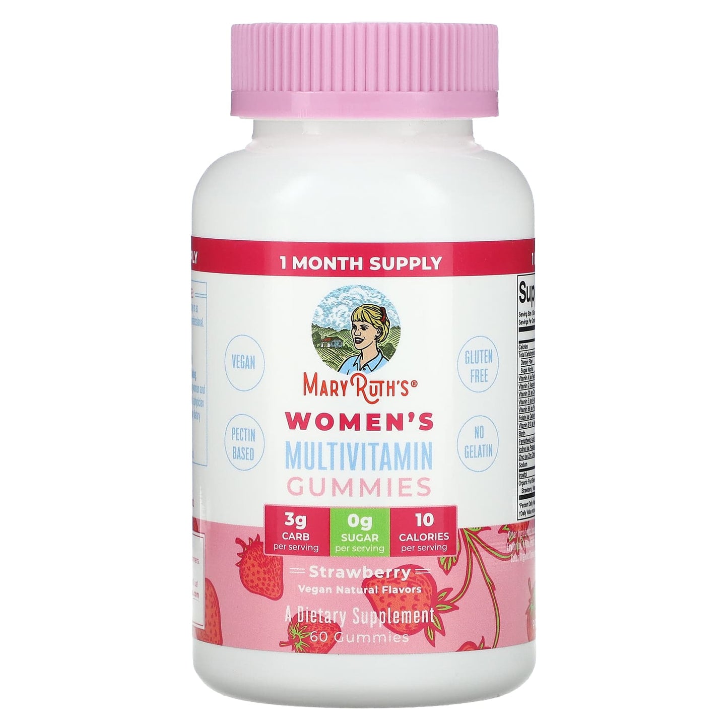 MaryRuth's, Women's Multivitamin Gummies, Strawberry , 60 Gummies - Image 1