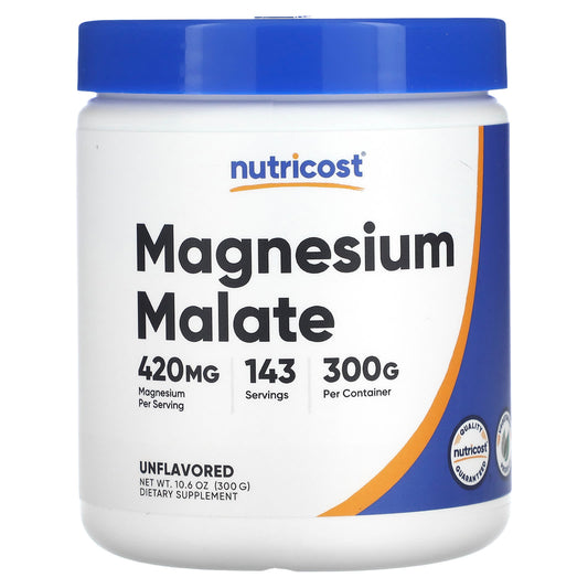 Nutricost, Magnesium Malate, Unflavored, 10.6 oz (300 g) - Image 1