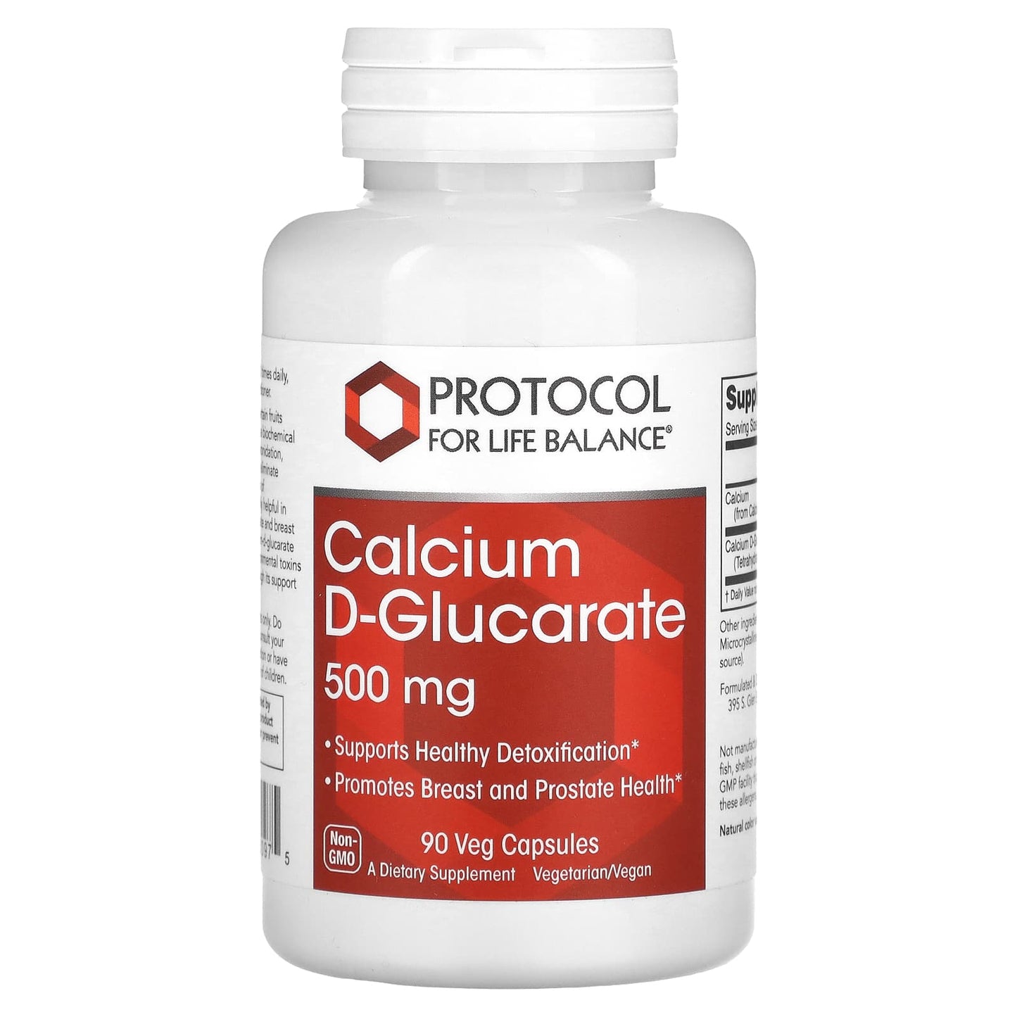 Protocol for Life Balance, Calcium D-Glucarate, 90 Veg Capsules - Image 1